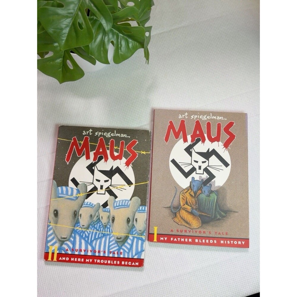 Art Spiegelman Maus I & II Complete 2 Book Set Holocaust Graphic Memoir Pantheon
